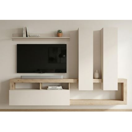 Olohuoneen seinäyksikkö LENOR kashmir/ruskea