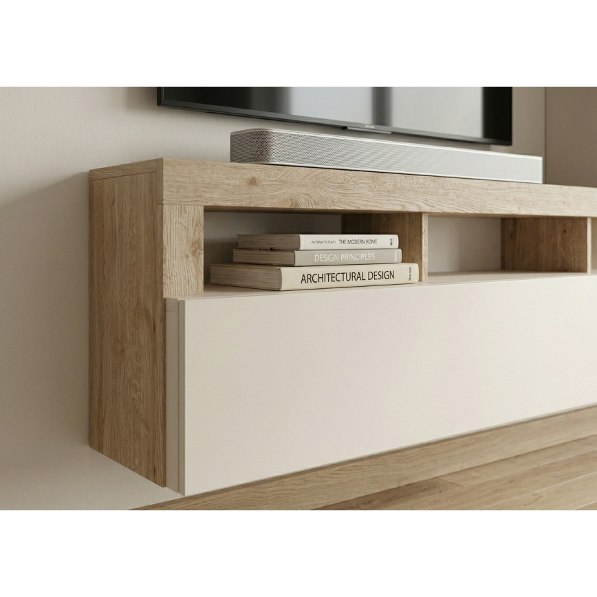 Olohuoneen seinäyksikkö LENOR kashmir/ruskea