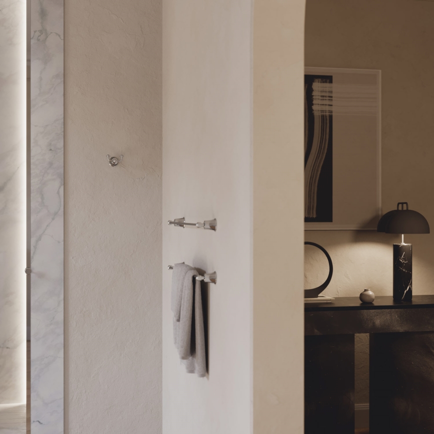 OMNIRES AL53216CR - Seinäpyyhepidike ART LINE 65 cm kiiltävä kromi