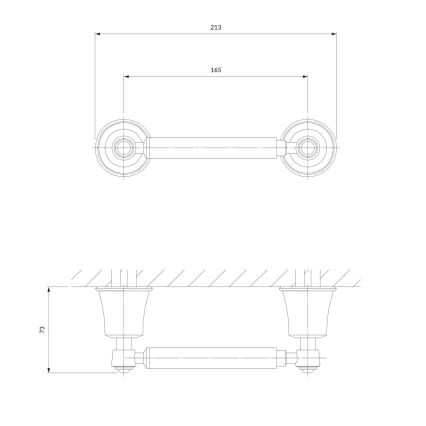 OMNIRES AL53510CR - WC-paperin pidike ART LINE kiiltävä kromi