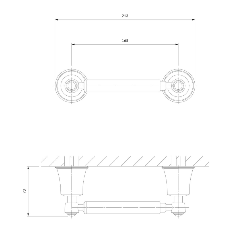 OMNIRES AL53510CR - WC-paperin pidike ART LINE kiiltävä kromi