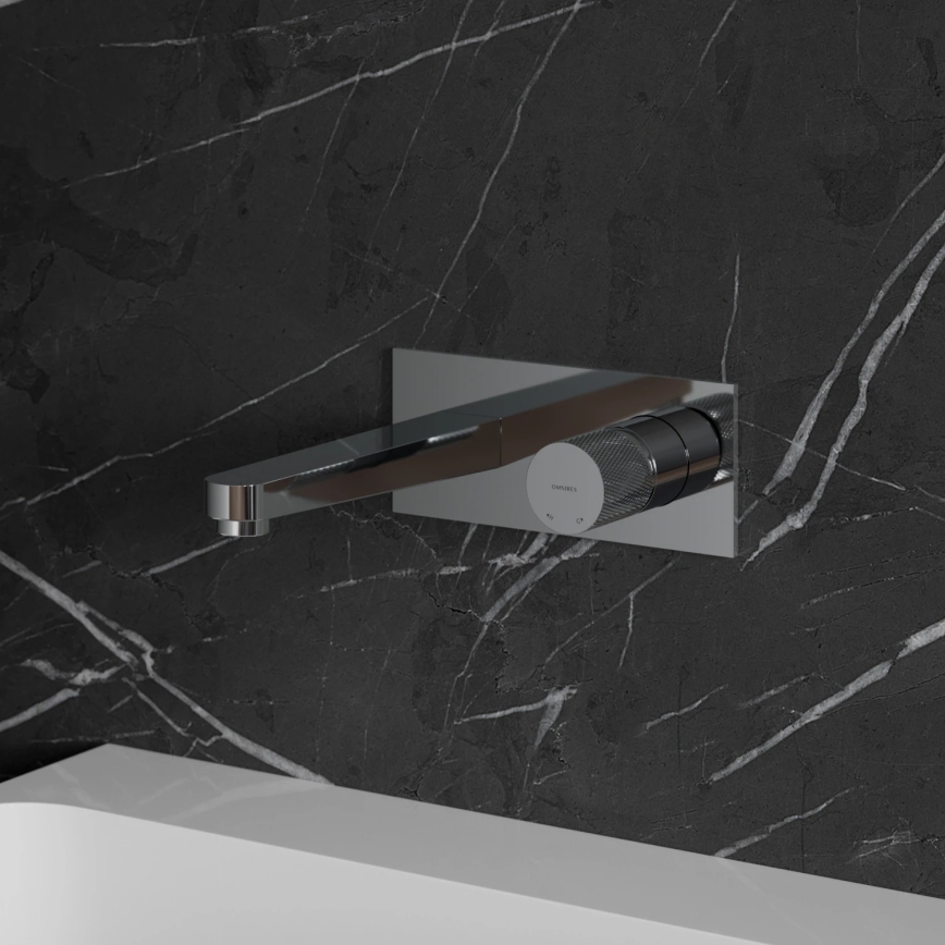 OMNIRES CT8015CR - Allaskaappi hana CONTOUR kiiltävä kromi, upotettava asennus