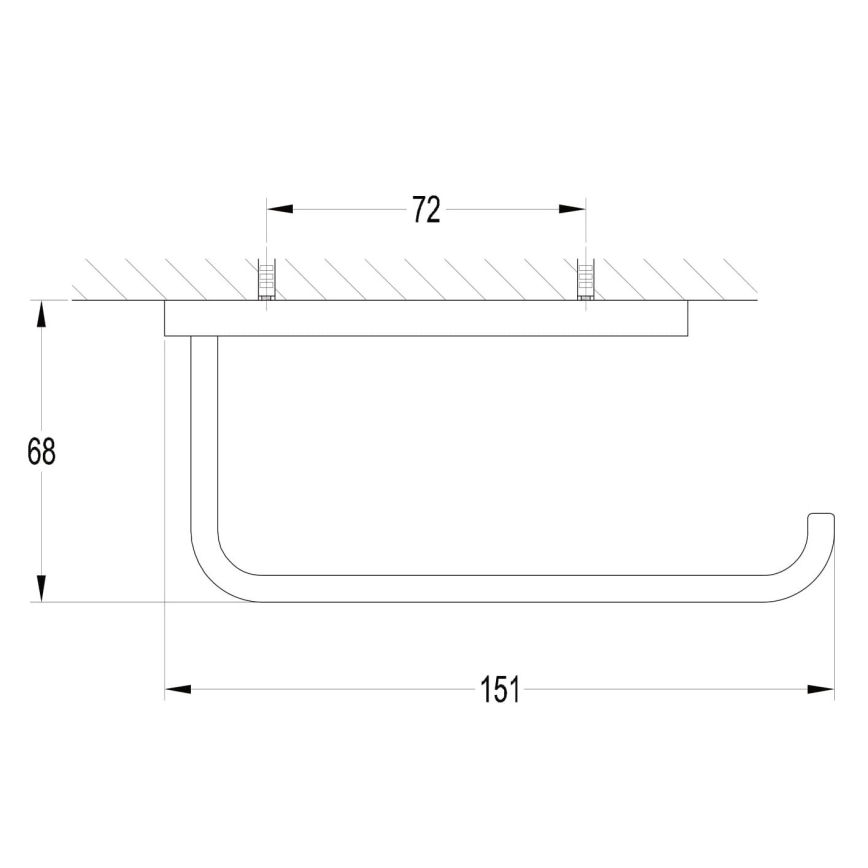 OMNIRES DA70510BL - WC-paperin pidike DARLING semimatta musta