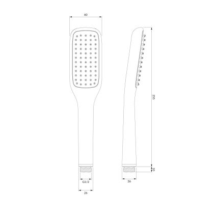 OMNIRES HUDSONX-PCR - HUDSONX suihkusarja kiiltävä kromi
