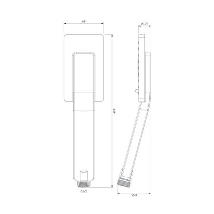 OMNIRES JIMJIM-RCR - Käsisuihku JIMJIM kiiltävä kromi