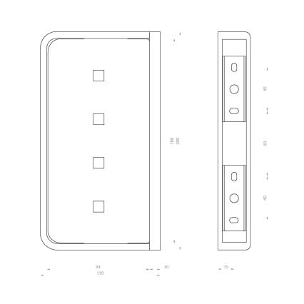 OMNIRES LU30330CR - Seinähylly suihkuun LUGANO 20 cm kiiltävä kromi