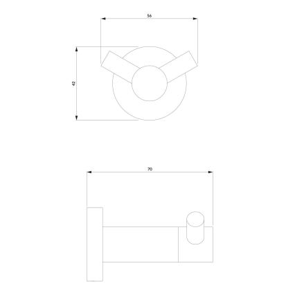 OMNIRES MP60120BL - Seinäkoukku MODERN PROJECT matta musta