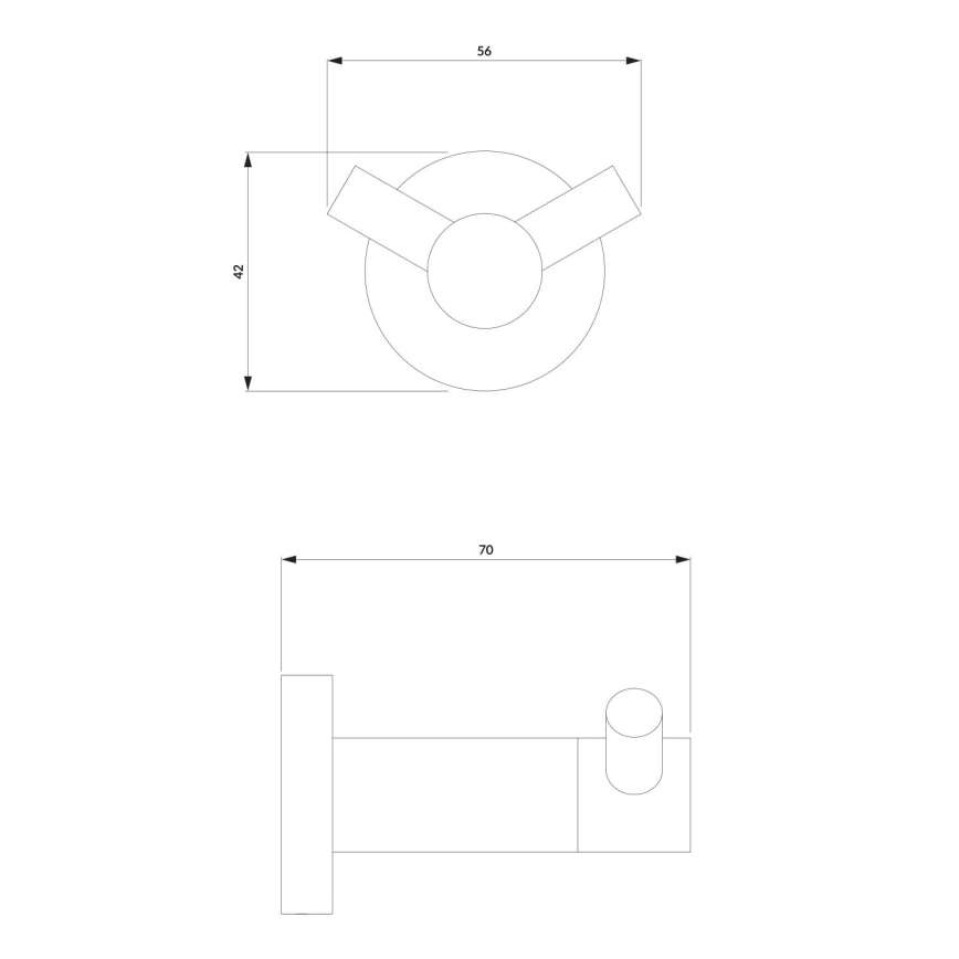 OMNIRES MP60120BL - Seinäkoukku MODERN PROJECT matta musta