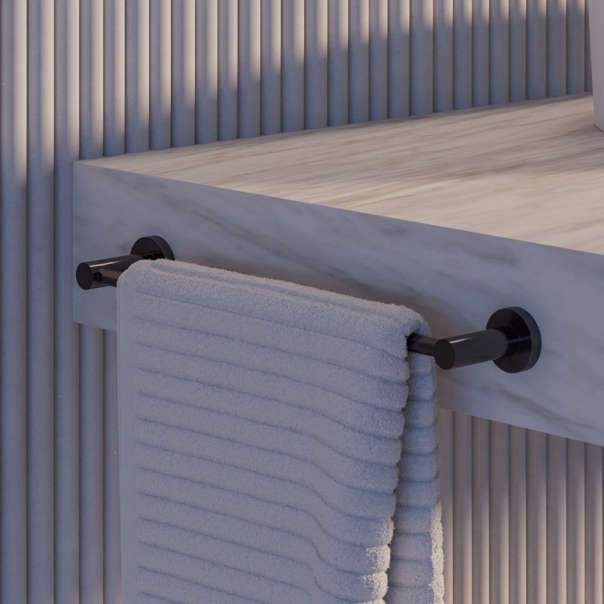 OMNIRES MP60214AT - Seinäpyyhepidike MODERN PROJECT 40 cm matta musta