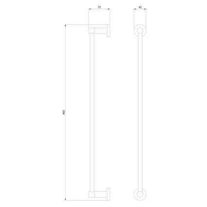 OMNIRES MP60216CR - Seinäpyyhepidike MODERN PROJECT 60 cm kiiltävä kromi
