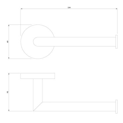 OMNIRES MP60510BL - WC-paperin pidike MODERN PROJECT matta musta