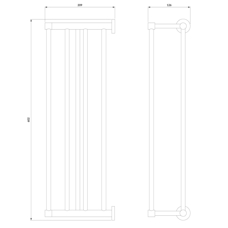 OMNIRES MP60920CR - Seinäpyyhepidike MODERN PROJECT 60 cm kiiltävä kromi