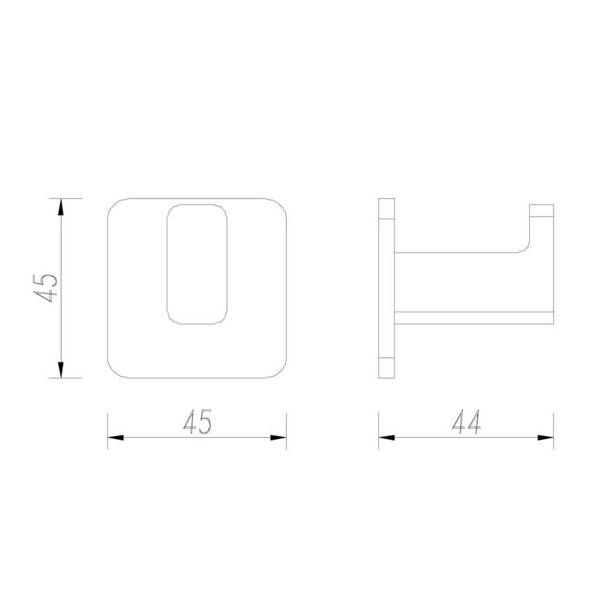 OMNIRES NL80115BL - Seinäkoukku NELSON matta musta