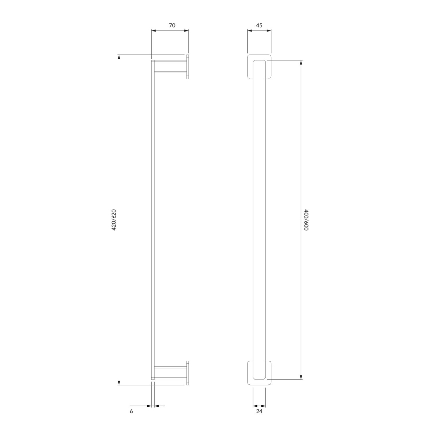 OMNIRES NL80214CR - Seinäpyyhepidike NELSON 42 cm kiiltävä kromi