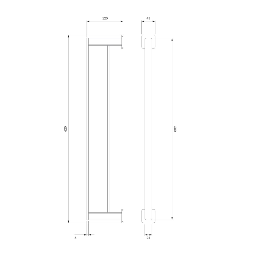 OMNIRES NL80226CR - Seinään kiinnitettävä pyyhekoukku NELSON 62 cm kiiltävä kromi