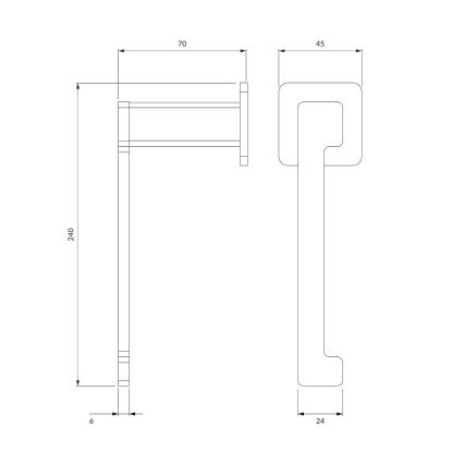 OMNIRES NL80510CR - WC-paperin pidike NELSON kiiltävä kromi