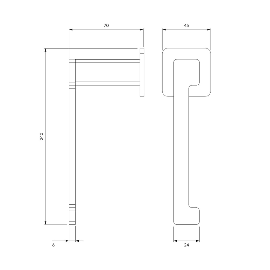 OMNIRES NL80510CR - WC-paperin pidike NELSON kiiltävä kromi