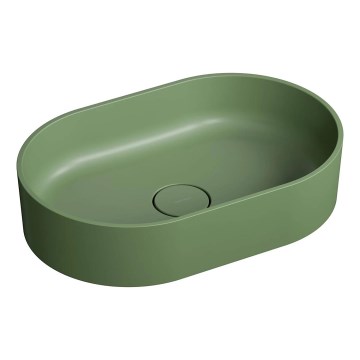 OMNIRES OVOUNOL - Tasoallas OVO 55x36 cm dolomiitti/mattainen oliivinvihreä