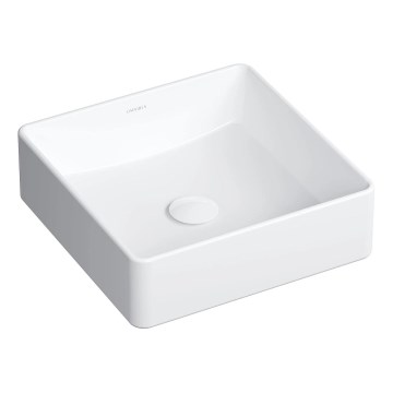 OMNIRES PASADENA360BP - PASADENA 36x36 cm pöytätason pesuallas, keramiikka, kiiltävä valkoinen