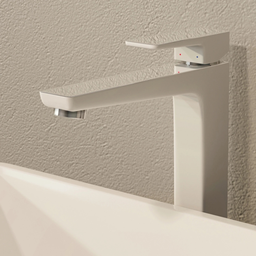 OMNIRES PM7412CRB - Altaan hana PARMA 27,3 cm kiiltävä kromi/valkoinen