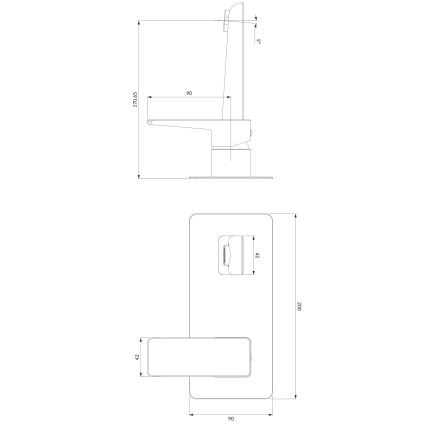 OMNIRES PM7415BL - Upotettava pesuallashana PARMA mattamusta