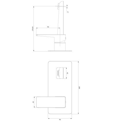 OMNIRES PM7415CRB - Altaan hana upotettavalle asennukselle PARMA kiiltävä kromi/valkoinen