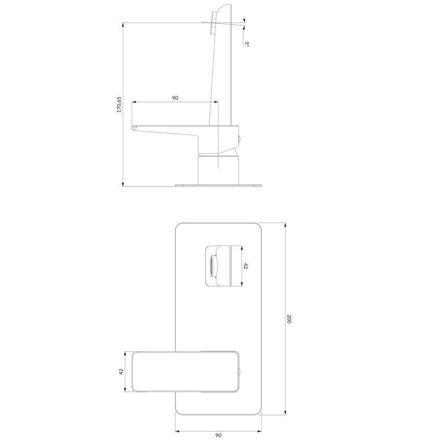 OMNIRES PM7415CRB - Altaan hana upotettavalle asennukselle PARMA kiiltävä kromi/valkoinen