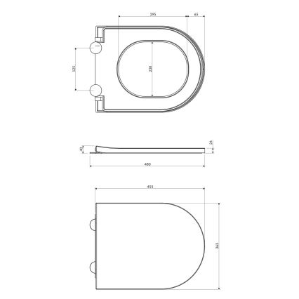 OMNIRES TAMPADEBP - WC-istuin SoftClose TAMPA duroplast/kiiltävä valkoinen