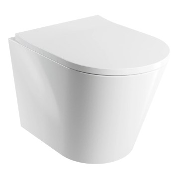 OMNIRES TAMPAMWBP - Seinä-WC SoftClose-istuinkannella TAMPA keramiikka/kiiltävä valkoinen