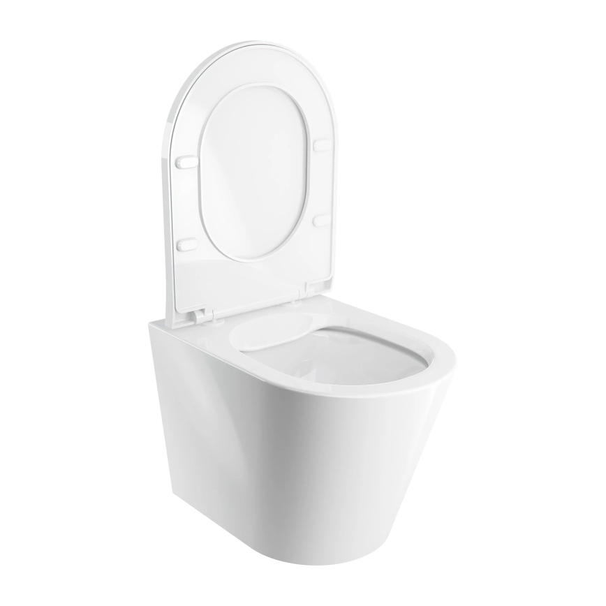 OMNIRES TAMPAMWBP - Seinä-WC SoftClose-istuinkannella TAMPA keramiikka/kiiltävä valkoinen