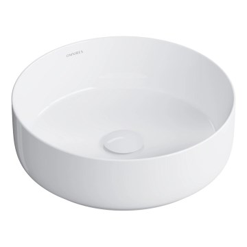 OMNIRES TULSA355BP - TULSA-tasopesuallas Ø 36 cm keraaminen/kiiltävä valkoinen