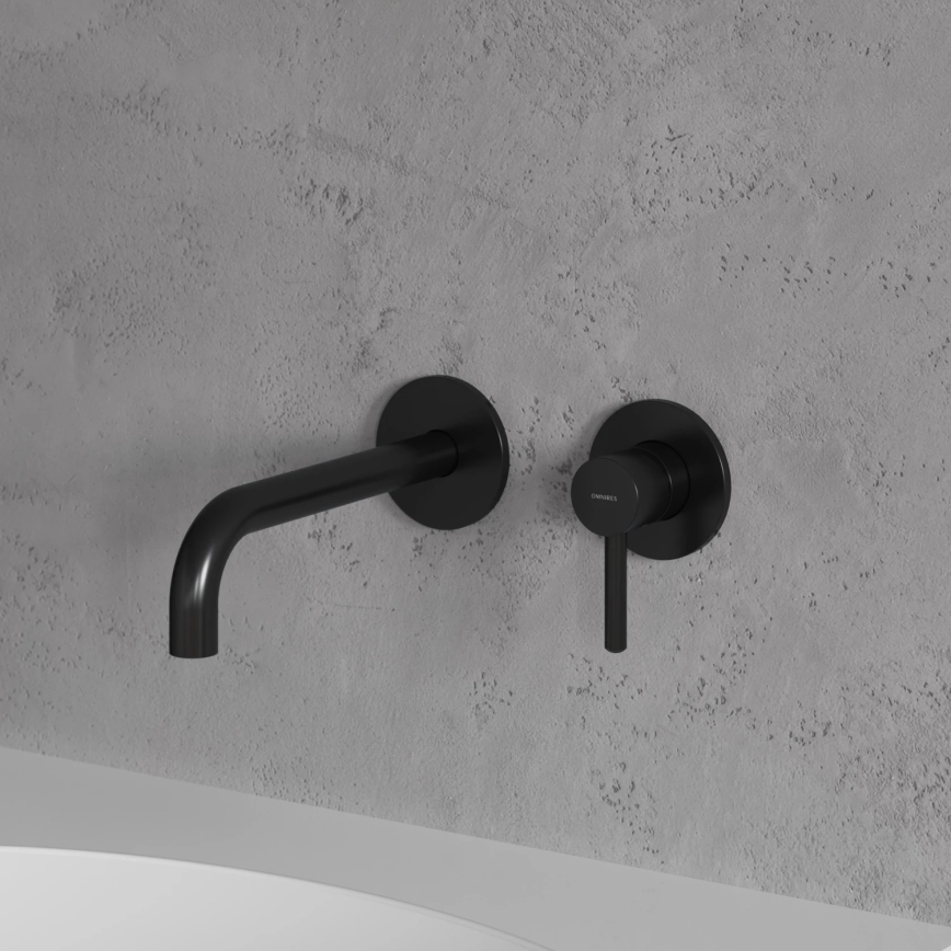 OMNIRES Y1215HLBL - Altaan hana upotettavalle asennukselle Y puolihimmeä musta