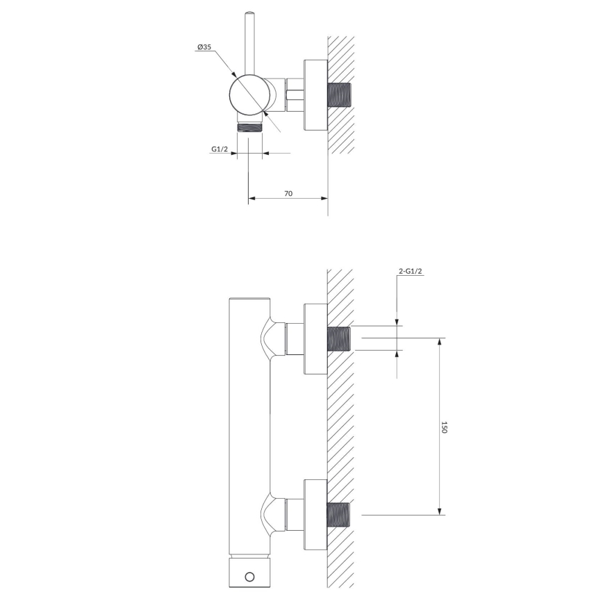 OMNIRES Y1240BL - Suihkuhana Y semimatta musta