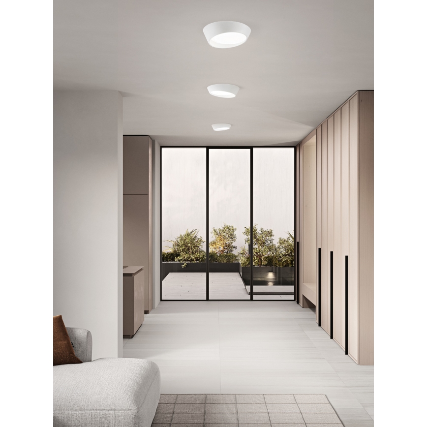 Ondaluce - himmennettävä LED-kattovalaisin HALF LED/25W/230V 3000/4000K, halkaisija 38,5 cm, valkoinen