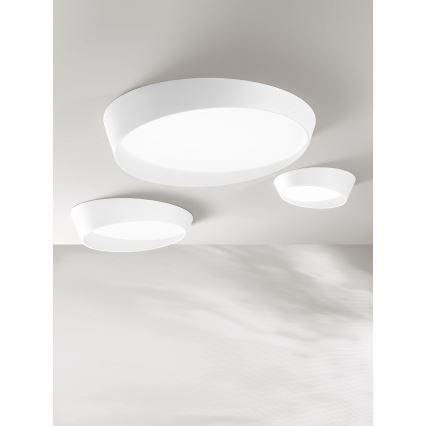 Ondaluce - himmennettävä LED-kattovalaisin HALF LED/25W/230V 3000/4000K, halkaisija 38,5 cm, valkoinen