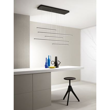 Ondaluce - himennettävä LED-riippuvalaisin kaapelilla GENIUS LED/72W/230V musta