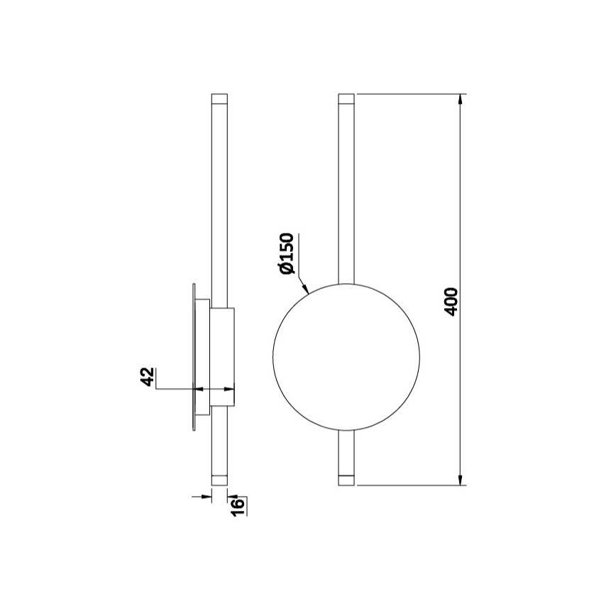 Ondaluce - Himennettävä LED-seinävalaisin JAMES LED/16W/230V valkoinen