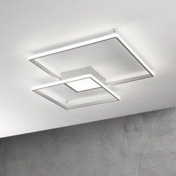 Ondaluce - himmennettävä LED-kattovalaisin DOWEL LED/46W/230V, hopeanvärinen