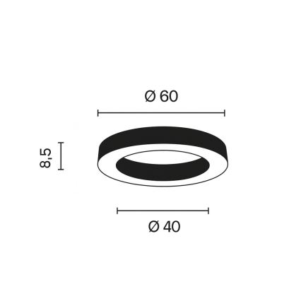 Ondaluce - LED-himmennettävä kattovalaisin GLOBUS LED/40W/230V 3000/4000K halkaisija 60 cm kultainen