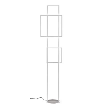 Ondaluce - himmennettävä LED-lattiavalaisin DOWEL LED/77W/230V, hopeanvärinen
