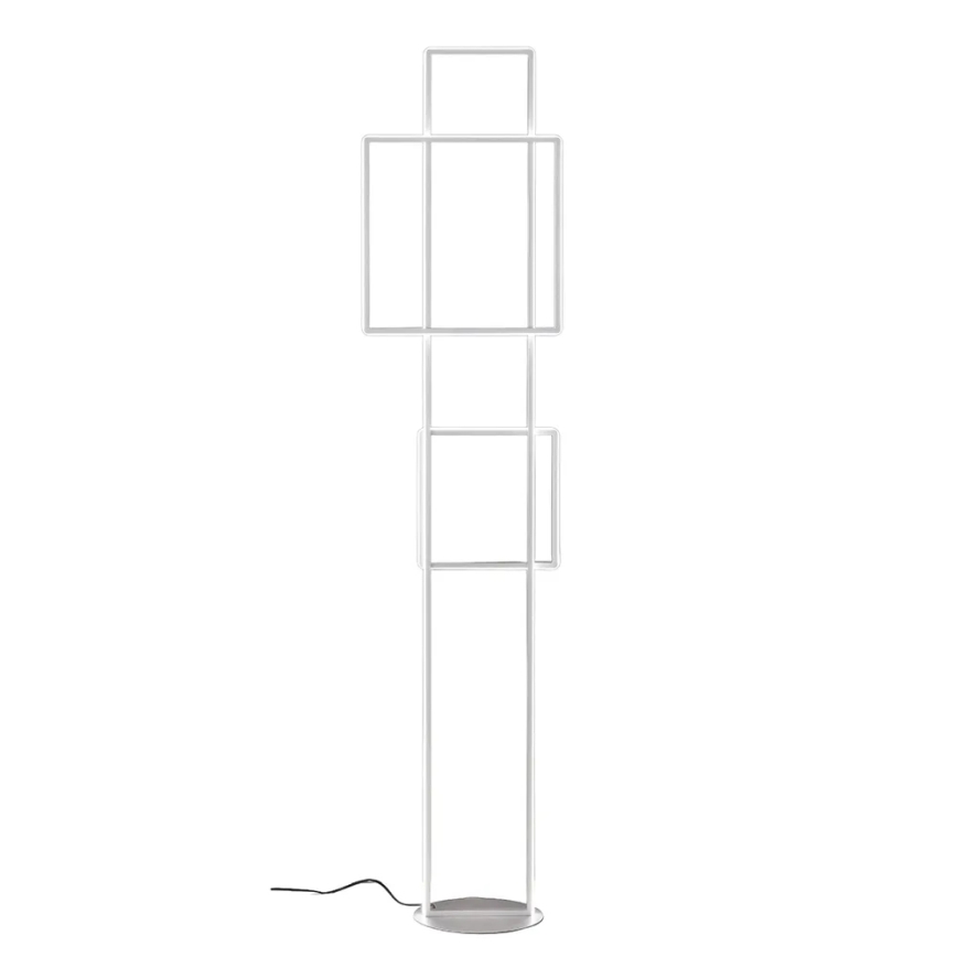 Ondaluce - himmennettävä LED-lattiavalaisin DOWEL LED/77W/230V, hopeanvärinen
