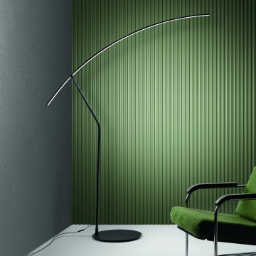 Ondaluce - Himmennettävä LED-lattiavalaisin FOLAGA LED/30W/230V 190 cm musta