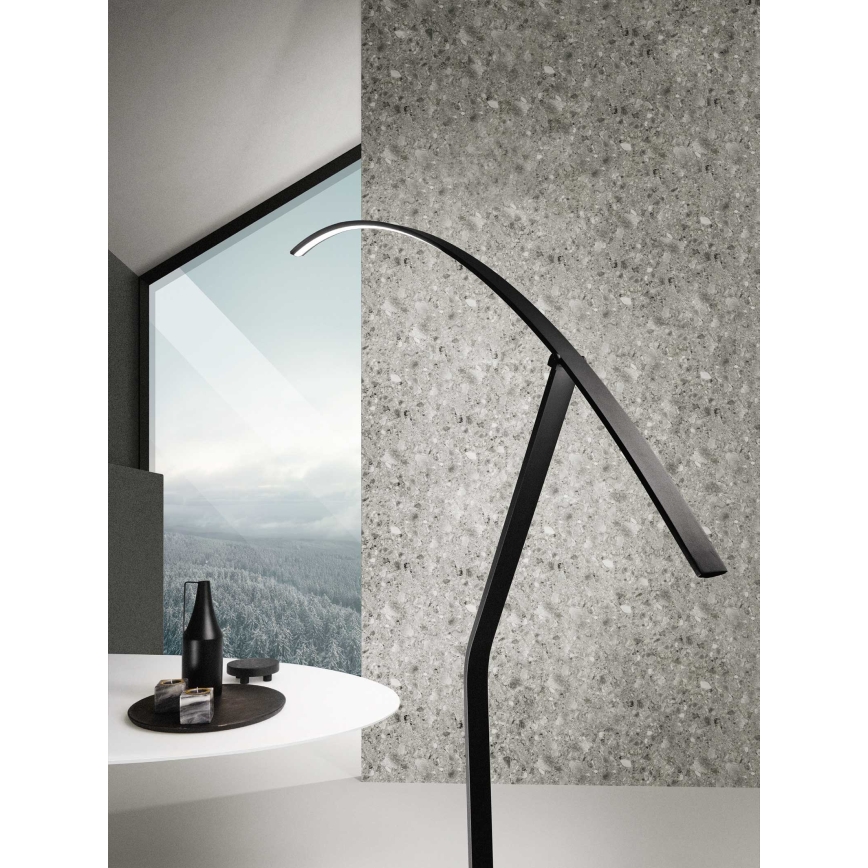 Ondaluce - Himmennettävä LED-lattiavalaisin FOLAGA LED/30W/230V 190 cm musta