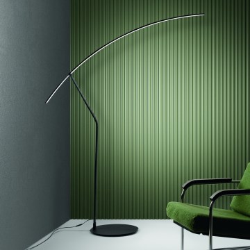 Ondaluce - himmennettävä LED-lattiavalaisin FOLAGA LED/30W/230V musta