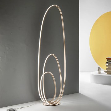 Ondaluce - himmennettävä LED-lattiavalaisin GOLDEN LED/45W/230V kullanvärinen