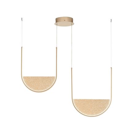 Ondaluce - himmennettävä LED-riippuvalaisin kaapelilla LOTUS LED/55W/230V, kullanvärinen