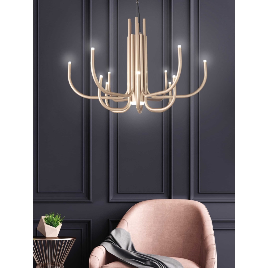 Ondaluce - himmennettävä LED-riippuvalaisin kaapelilla NOUVEAU LED/35W/230V halkaisija 78 cm kultainen