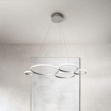 Ondaluce - himmennettävä LED-riippuvalaisin kaapelilla POIS LED/60W/230V, hopeanvärinen