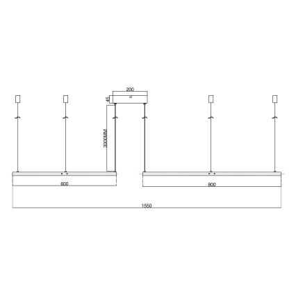 Ondaluce - LED-himmennettävä riippuvalaisin ripustusvaijerilla SOEL LED/28W/230V + LED/38W, halkaisija 80/60 cm, valkoinen