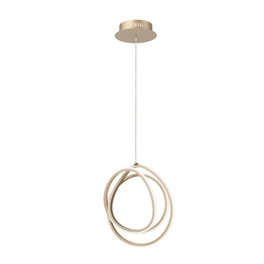 Ondaluce - himmennettävä LED-riippuvalaisin vaijerilla GOLDEN LED/28W/230V, halkaisija 31,5 cm, kultainen